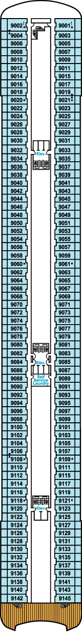 Best Cruises Crystal Serenity Deck Plans: Deck 9, Seabreeze Deck